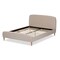 Baxton Studio Mia Mid-Century Light Beige Upholstered Full Size Platform Bed 135-7409 - alternate 4